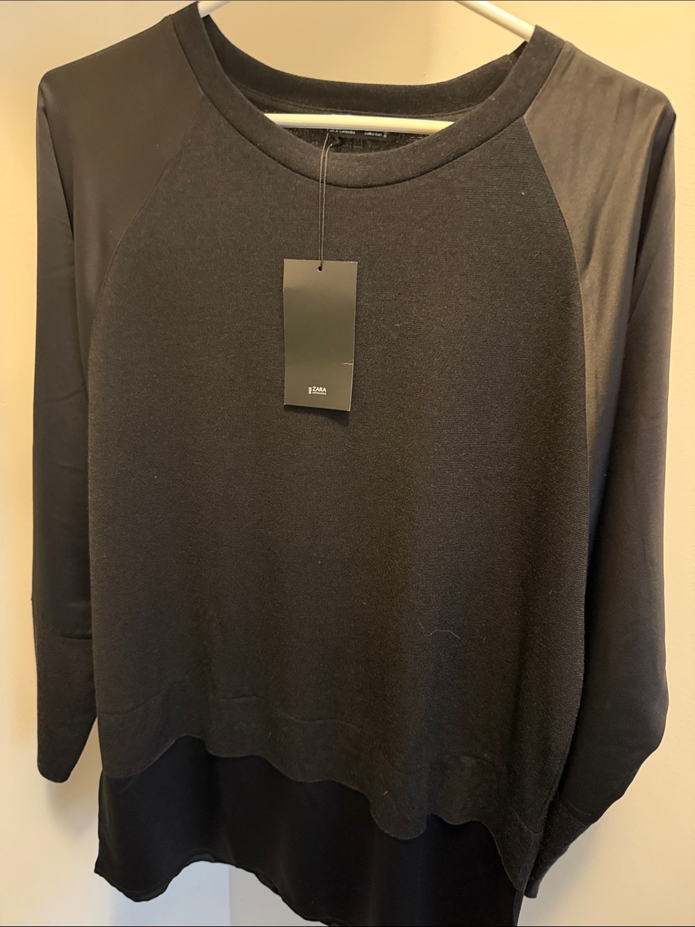 Black Women's Sweater - Lightweight Long Sleeve Pullover